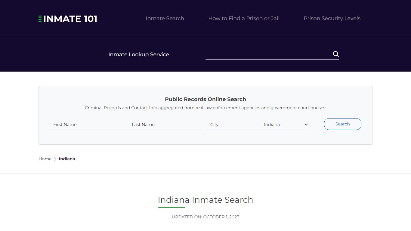 Indiana Inmate Search – Indiana Department of Corrections Offender Lookup